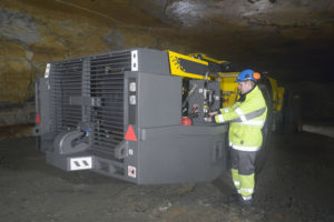 Mesabi heat exchanger on mining equipment