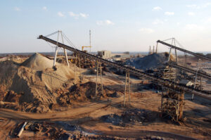 Photo: An open-pit copper mine in Zambia.