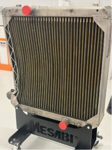 This Mesabi radiator was hit with extreme force and bent out of shape – and kept performing. 