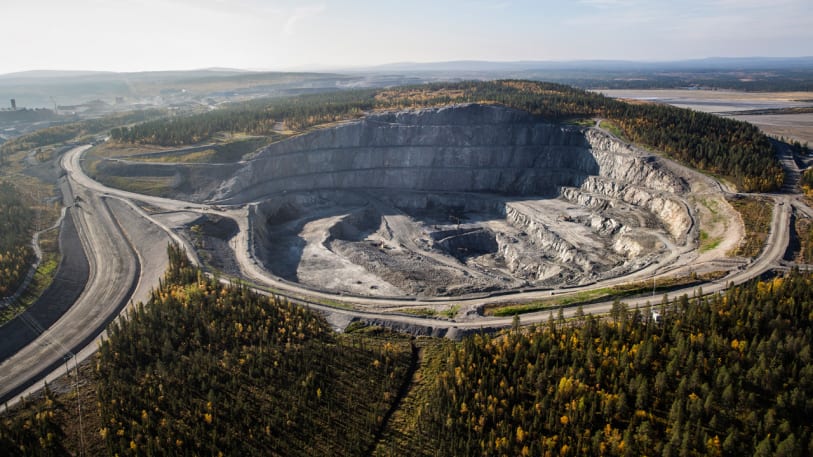 Kiruna Mine. Image credit LKAB Mining Company. 